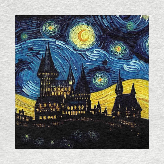 Starry Night Wizarding School Van Gogh by Grassroots Green